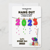 Silvester Einzigartig Frische und neue farbenfrohe Einladung (Vorderseite)