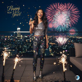 Silvester-Feier-Muster Leggings