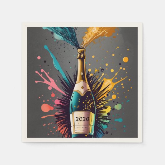 Silvester feiern serviette (Vorderseite)