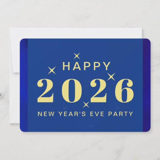 Silvester Feiertag Einladung (Vorderseite)