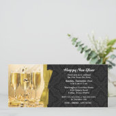 Silvester-Feiertagsflug Einladung (Stehend Vorderseite)