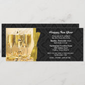 Silvester-Feiertagsflug Einladung (Vorne/Hinten)