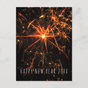 Silvester-Feuerwerk-Foto Feiertagspostkarte