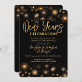 Silvester Firework Party Einladung (Vorne/Hinten)