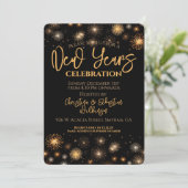 Silvester Firework Party Einladung (Stehend Vorderseite)