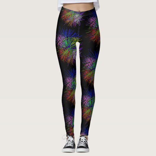 Silvester Fireworks Holiday Party Leggings (Vorderseite)