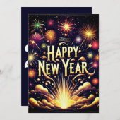 Silvester-Flachkarte Feiertagskarte (Vorne/Hinten)