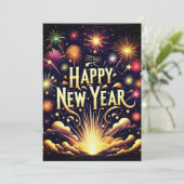 Silvester-Flachkarte Feiertagskarte (Stehend Vorderseite)