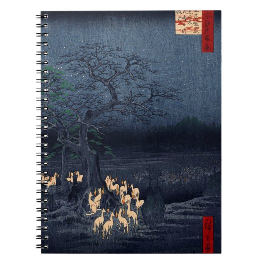 Silvester Foxfire Tree Utagawa Hiroshige Notizblock (Vorderseite)