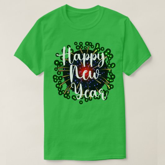 Silvester froh Neues Jahr 2023 Feuerwerke T-Shirt (Design vorne)