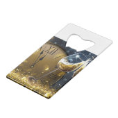 Silvester Geldbeutel Flaschenöffner (Rückseite Schrägansicht)