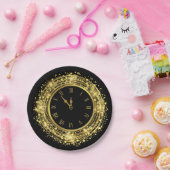 Silvester Glitzer Confetti Pappteller (Party)