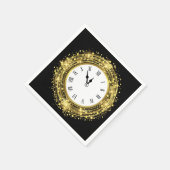 Silvester Glitzer Confetti Serviette (Ecke)