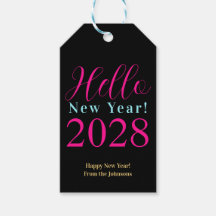 Silvester glücklich Neues Jahr schwarz heiß rosa