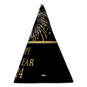 Silvester Gold Black Happy New Year Party Hat Partyhütchen (Rechts)