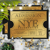 Silvester Golden Ticket Party Einladung