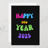 SILVESTER GREETINGS 2025 Farbkarte Feiertagskarte (Vorne/Hinten)