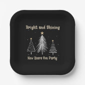 Silvester-, Helle- und Shinty-Party Pappteller (Vorderseite)