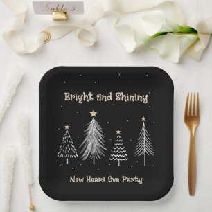Silvester-, Helle- und Shinty-Party Pappteller