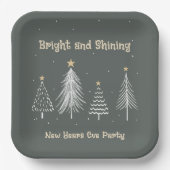 Silvester-, Helle- und Shinty-Party Pappteller (Vorderseite)