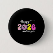 Silvester Hello 2026 Fappy New Year 2026 Disco Button (Vorderseite)