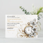 Silvester Hochzeitsfeier Einladung (Stehend Vorderseite)