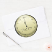 Silvester Hochzeitsticker Runder Aufkleber (Umschlag)