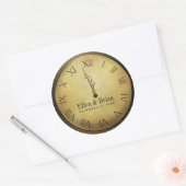 Silvester Hochzeitsticker Runder Aufkleber (Umschlag)