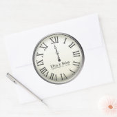 Silvester Hochzeitsticker Runder Aufkleber (Umschlag)