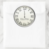 Silvester Hochzeitsticker Runder Aufkleber (Tasche)