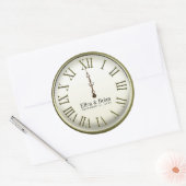 Silvester Hochzeitsticker Runder Aufkleber (Umschlag)