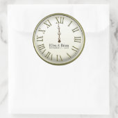 Silvester Hochzeitsticker Runder Aufkleber (Tasche)