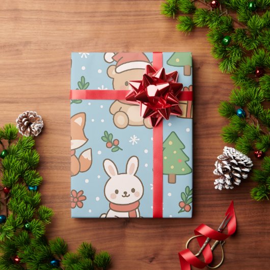 Silvester im Wald Geschenkpapier (Feiertagsgeschenk)