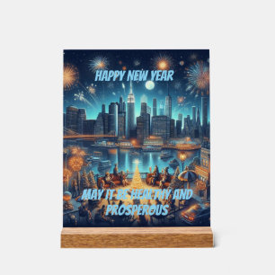 Silvester in New York City Acrylschild