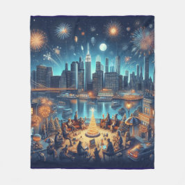 Silvester in New York City Fleecedecke