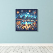 Silvester in New York City Leinwanddruck (Insitu (Holzboden))