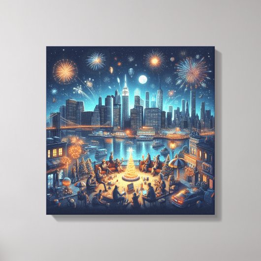 Silvester in New York City Leinwanddruck (Vorderseite)
