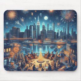 Silvester in New York City Mousepad