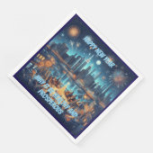 Silvester in New York City Serviette (Ecke)