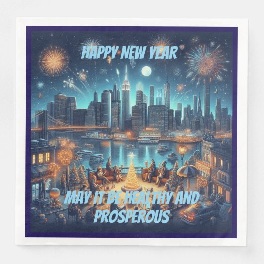 Silvester in New York City Serviette (Vorderseite)