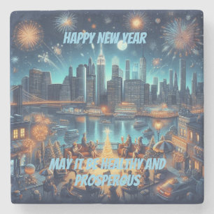 Silvester in New York City Steinuntersetzer