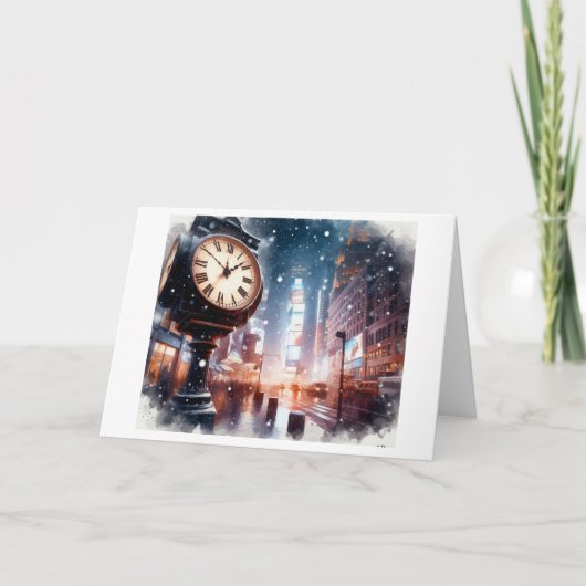 Silvester in New York, Karte (Vorderseite)