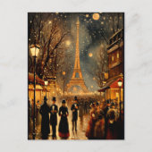 Silvester in Paris Feiertagspostkarte (Vorderseite)