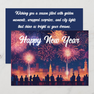 Silvester in voller Blüte Feiertagskarte