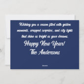 Silvester in voller Blüte Feiertagskarte (Rückseite)