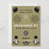 Silvester Karaoke Countdown Einladung (Rückseite)