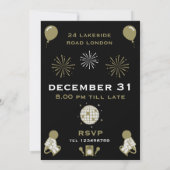 Silvester Karaoke Countdown Einladung (Rückseite)