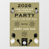 Silvester Karaoke Countdown Fensteraufkleber (Blatt)