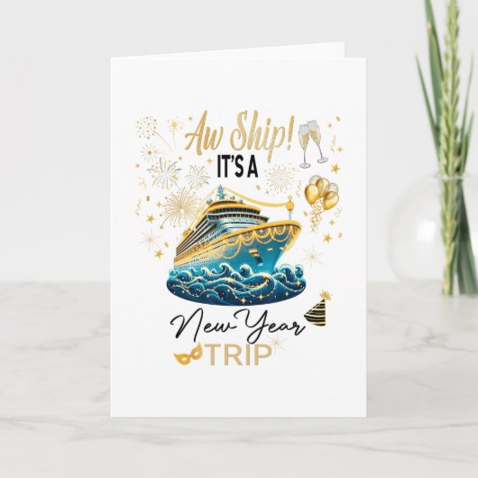 Silvester Kreuzfahrt 2026 Nye Feier  Karte (Vorderseite)