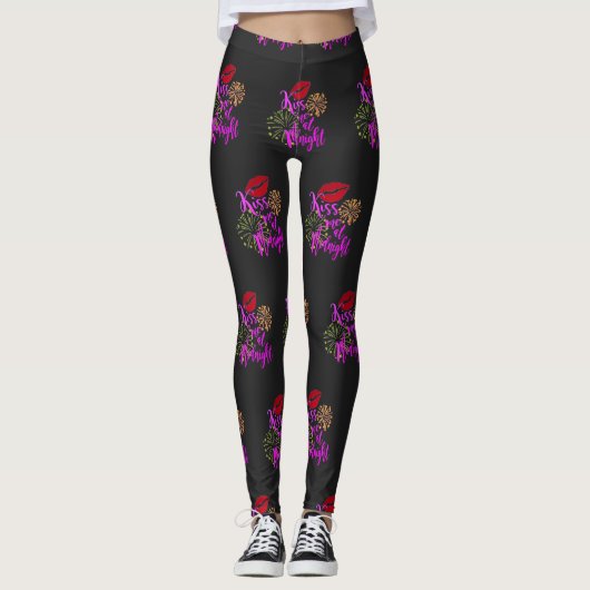 Silvester Küss mir Leggings (Vorderseite)
